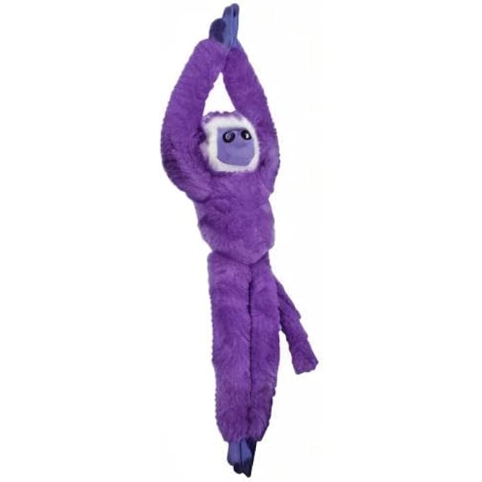 Deluxebase ECOBUDDIEZ TREE HUGGERS - PURPLE SQUIRREL MONKEY SMALL HANGING PLUSH TOY 55 CM MADE OF RECYCLED PLASTIC BOTTLES. SOFT & ECO-FRIENDLY PLUSH TOY, GIFT FOR CHILDREN - Image 3